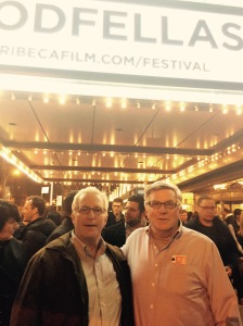 The Unpaid Film Critic with brother Howard (who snagged the tickets) at the 25th Anniversary screening of "Goodfellas," on 4/15/15, outside the Beacon Theatre.